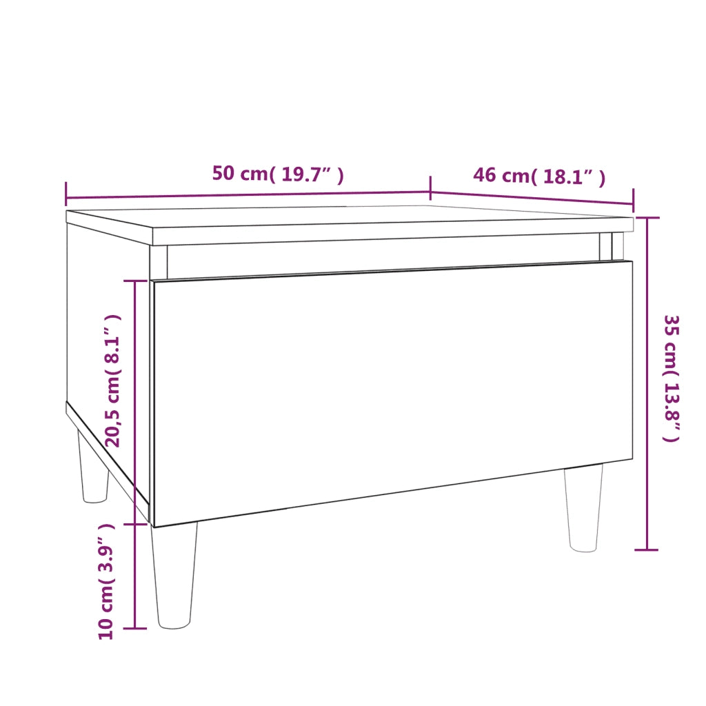 Tavolino da salotto | Tavolino da caff¨¨ | Tavolino da Soggiorno Rovere Marrone 50x46x35cm Legno Multistrato
