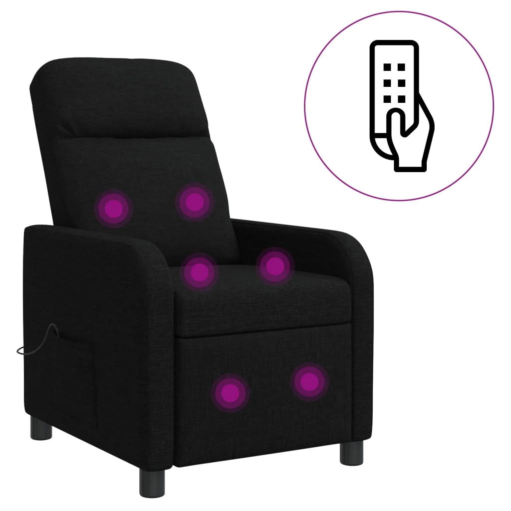 Poltrona Massaggiante Nero Tessuto 42034941