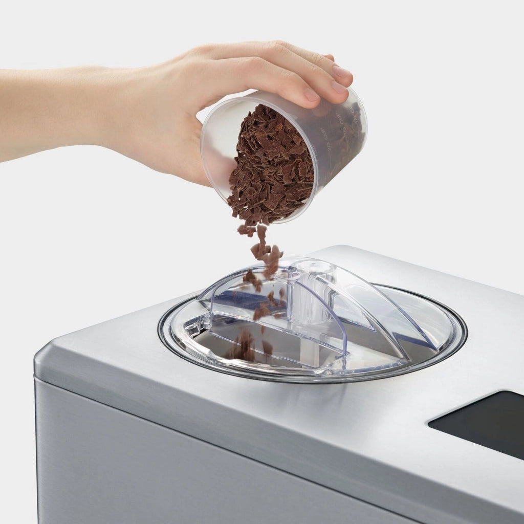 Severin EZ 7406 Gelatiera 2in1 Autorefrigerante con Funzione Yogurt 2 Contenitori 180 W Display LED Touch Acciaio Inox colore Acciaio Inossidabile Spazzolato