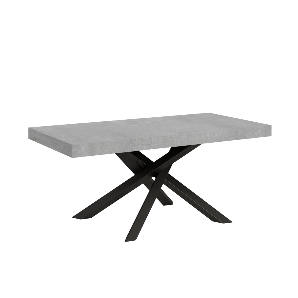 Tavolo allungabile 90x180/440 cm Volta Cemento telaio Antracite