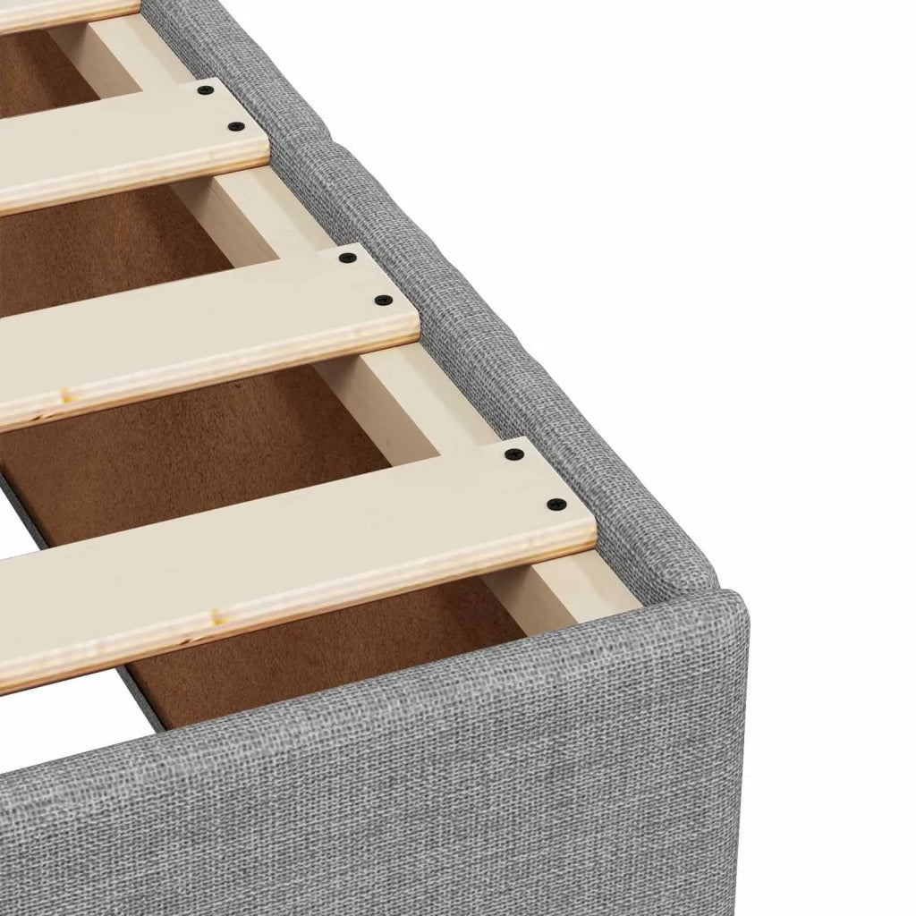Letto box spring con materasso Grigio Chiaro 90 x 190 cm 3451101