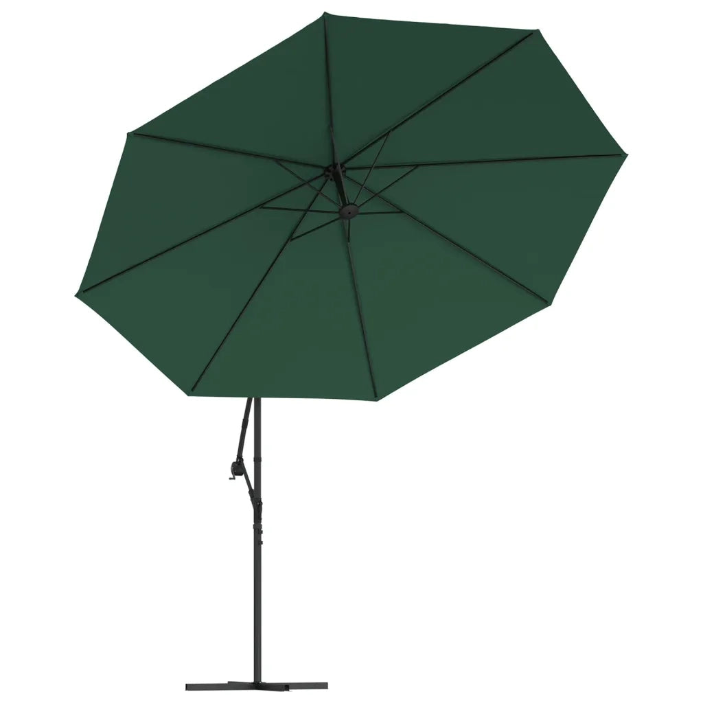 Ombrellone a Sbalzo da Giardino 3,5 m Verde 42197