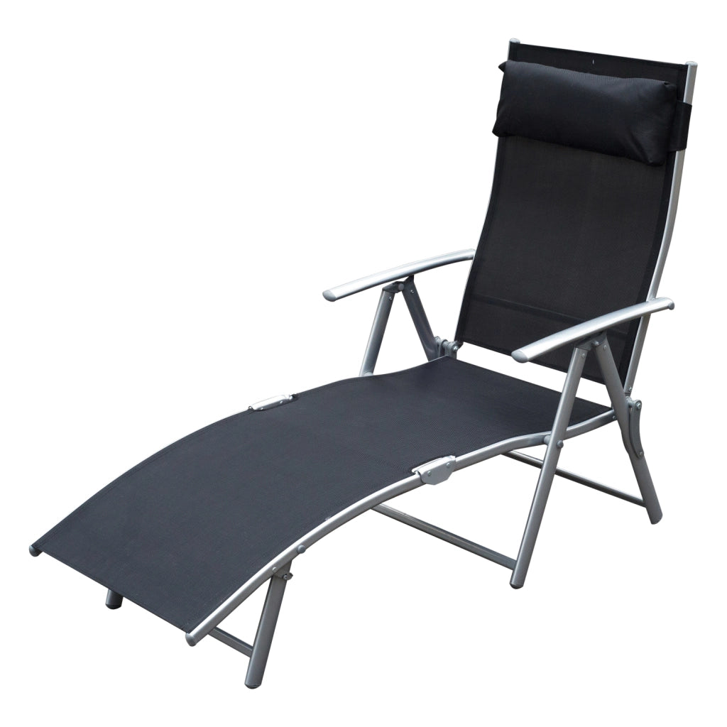 Sdraio pieghevole con cuscino e schienale regolabile ¨C Minimal ¨C Grigio