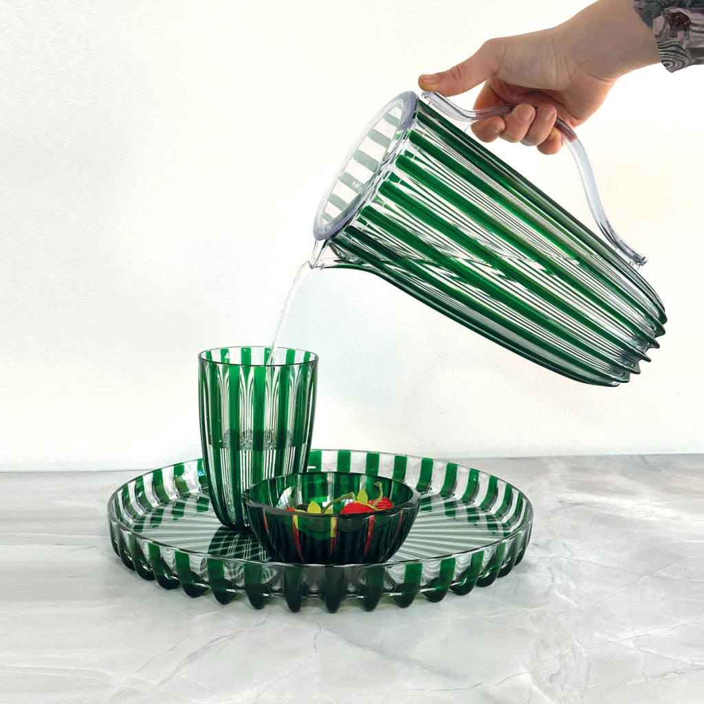 Caraffa con coperchio pin-up colore verde19,5 x 13 x H 27 cm