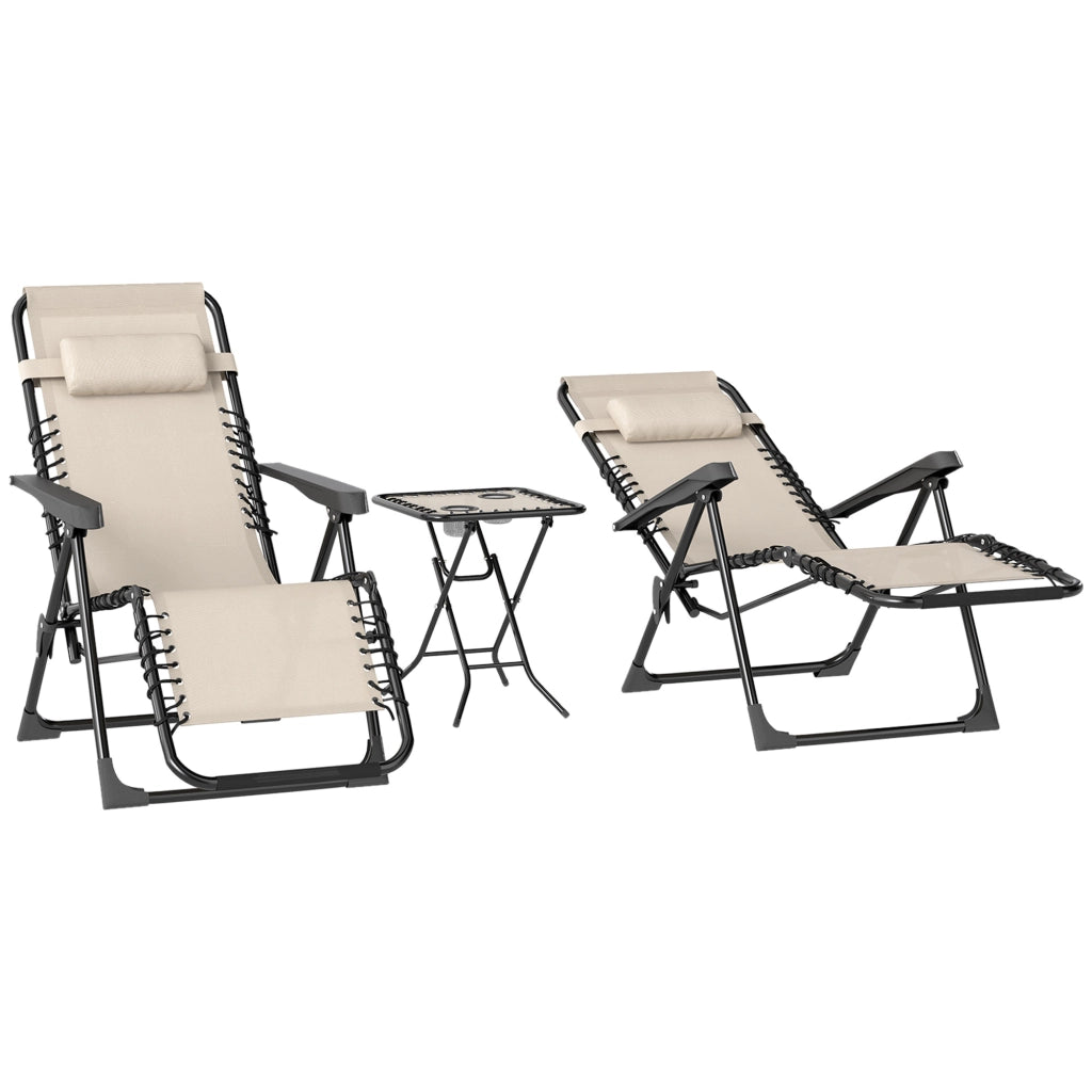 Sedia da pranzo ¨C Minimal ¨C Beige, 2 pezzi, pieghevole, con tavolino