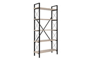 Libreria in legno "Elysian" - 90 x 33 x 180 cm - Travertino nero