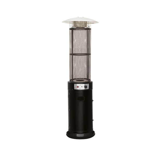 STUFA A FUNGO CON TUBO VETRO 11000 Watt - Col. Nero