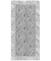 Tappeto passatoia moderno MALESIA GRIGIO PERLA disegno giungla tropicale natura foglie felci, arredo cucina corridoio multiuso lavabile antiscivolo cm.55x190