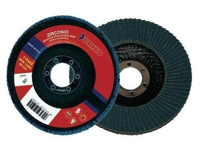 10 PZ DISCHI LAMELLARI ZIRCONIO SPECIFICI PER ACCIAIO INOX GRANA 100  MM. 115