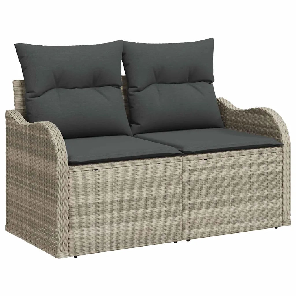 Set Divano da Giardino con cuscino 8 pcs Grigio chiaro 3357155