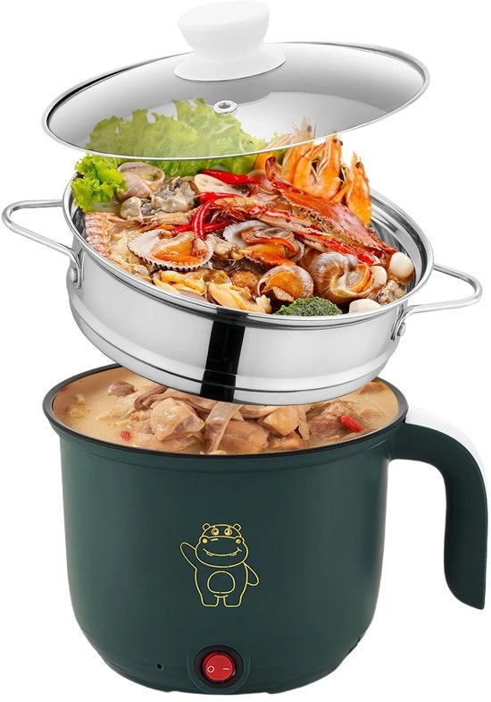 Mini Cottura Portatile con Funzione di Vapore e Capacità 1,5 L