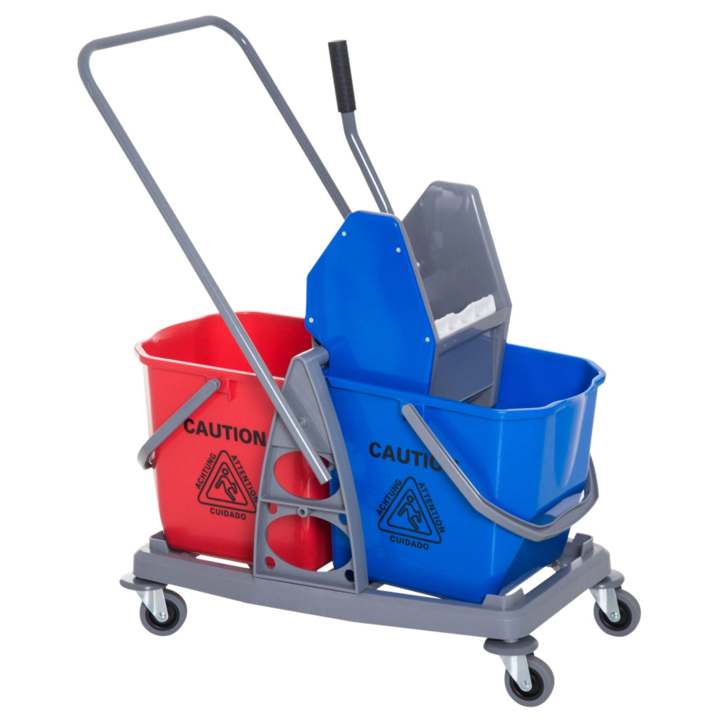 Carrello lavaggio professionale 2 secchi ¨C Minimal ¨C grigio 73x45x92 cm