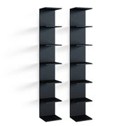 Vicco Scaffale a muro Nero 28 x 190 cm Set di 2