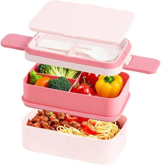 Lunchbox Bento 1960 ml - Lunchbox Stacking per Scuola e Ufficio - Imbottito