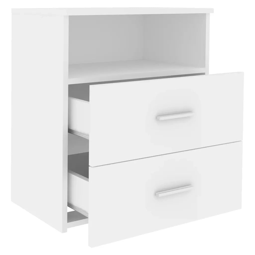 Comodini 2pz Bianchi 50x32x60 cm 803273