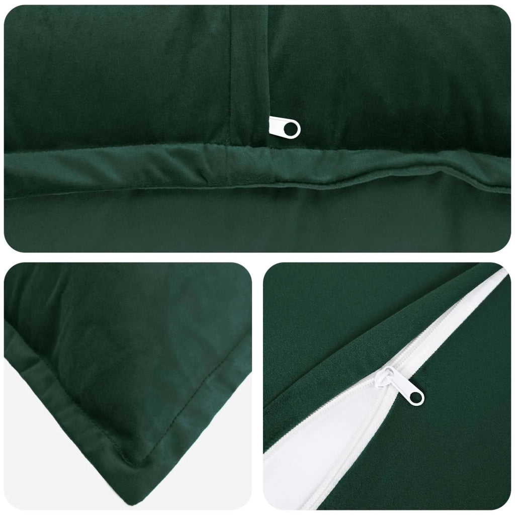 Federa 2 pcs HOUTEN Verde Scuro 80 x 80 cm Velluto 921585