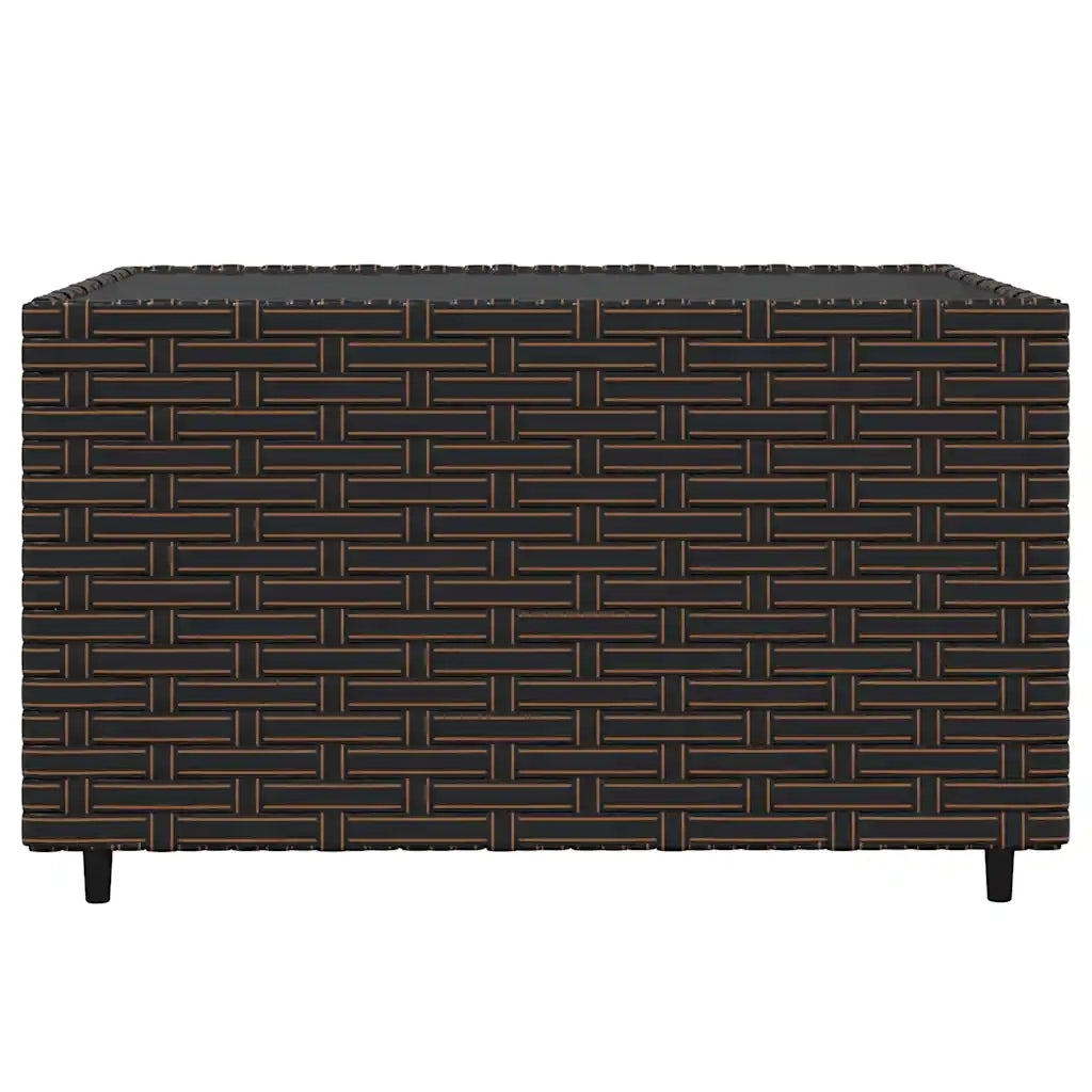 Set Mobili da Giardino 4 pz con Cuscini in Polyrattan Marrone 319829