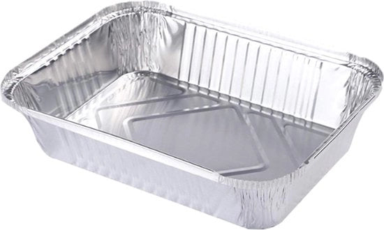 20 scatole in alluminio con coperchio - piatti da servizio per party - 22x15.8x5.4cm - 1000ml