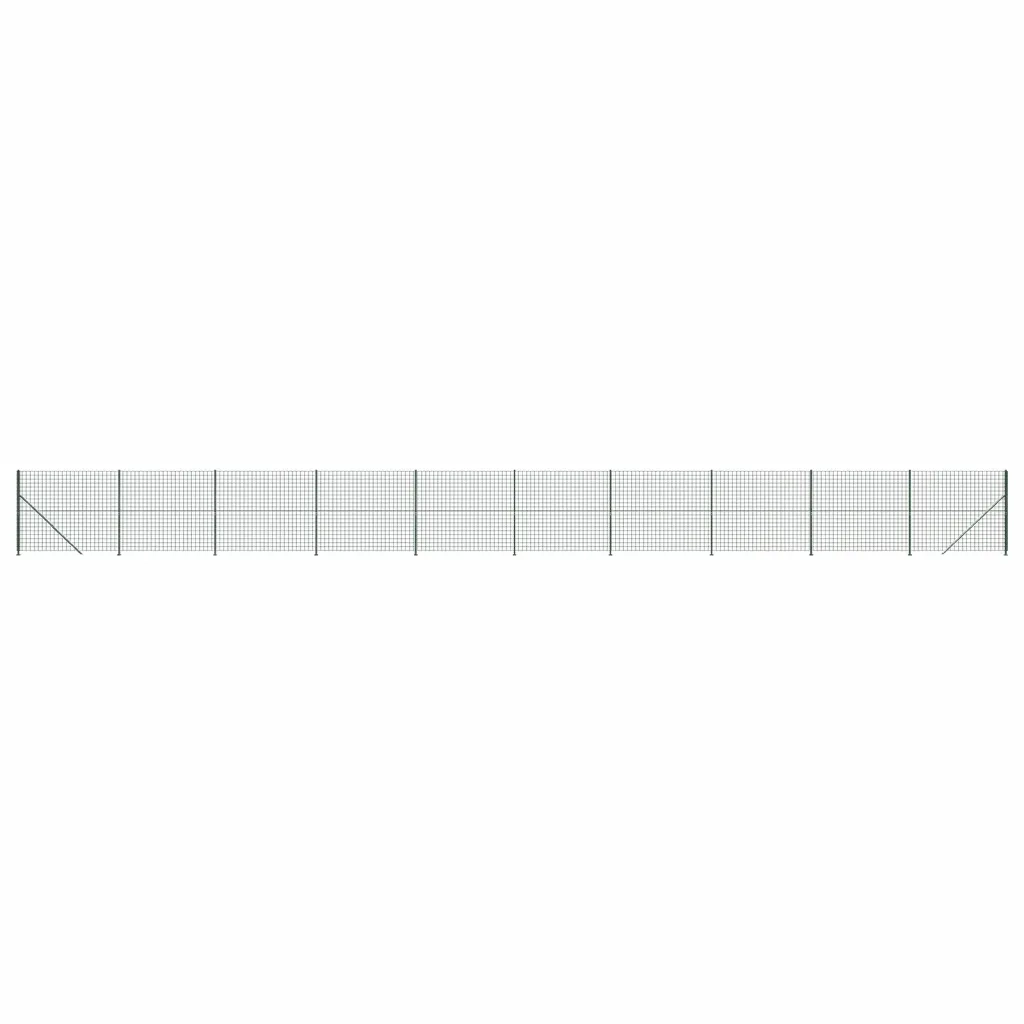 Recinzione da Giardino | Recinzione Metallica con Flangia Verde 2x25 m