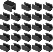 24 pezzi di copertura per gambe di tavolo rettangolare con imbottitura in vilt, 14 mm, senza graffi, senza rumore, per gambe di mobili, in legno di noce, per gomiti di pavimento, per buis, nero