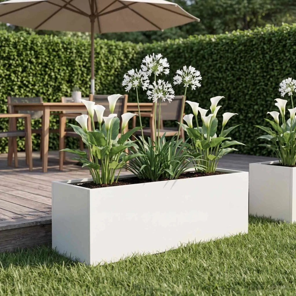 Vaso da giardino Bianco 40 x 20 x 20 cm 8005136
