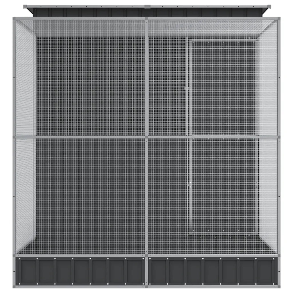 Voliera con Estensione Argento 209x203x216 cm Acciaio 3216426