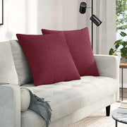 Cuscini da Divano 2 pcs Rosso Vino 60 x 60 cm Tessuto 42014000
