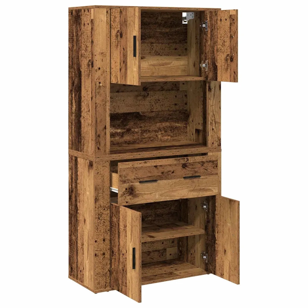 Highboard Legno vecchio 80 x 33 x 150 cm Legno multistrato 3334340