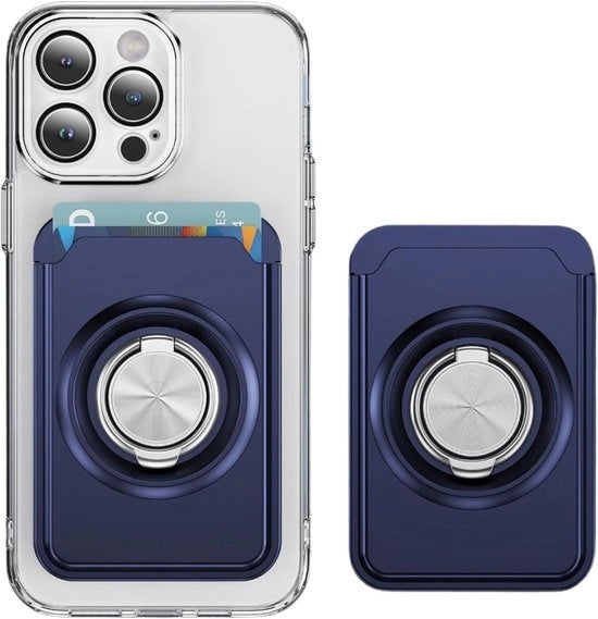 Copritelefono iPhone 17 - Progettazione sottile - Portafoglio magnetico - Blocco RFID - 2 posizioni per carte di credito - Standard di fissaggio per anello - Copritelefono