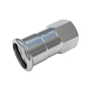 RACCORDO DRITTO A PRESSARE FEMMINA FEMMINA IN ACCIAIO INOX SERIE PRESS INOX 316L - 3/4XØ18  - CEX