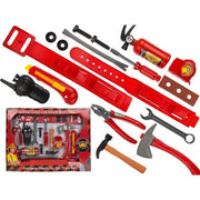 Trade Shop - Set Pompiere In Plastica 17pz Accessori Pompieri Gioco Travestimento Festa -