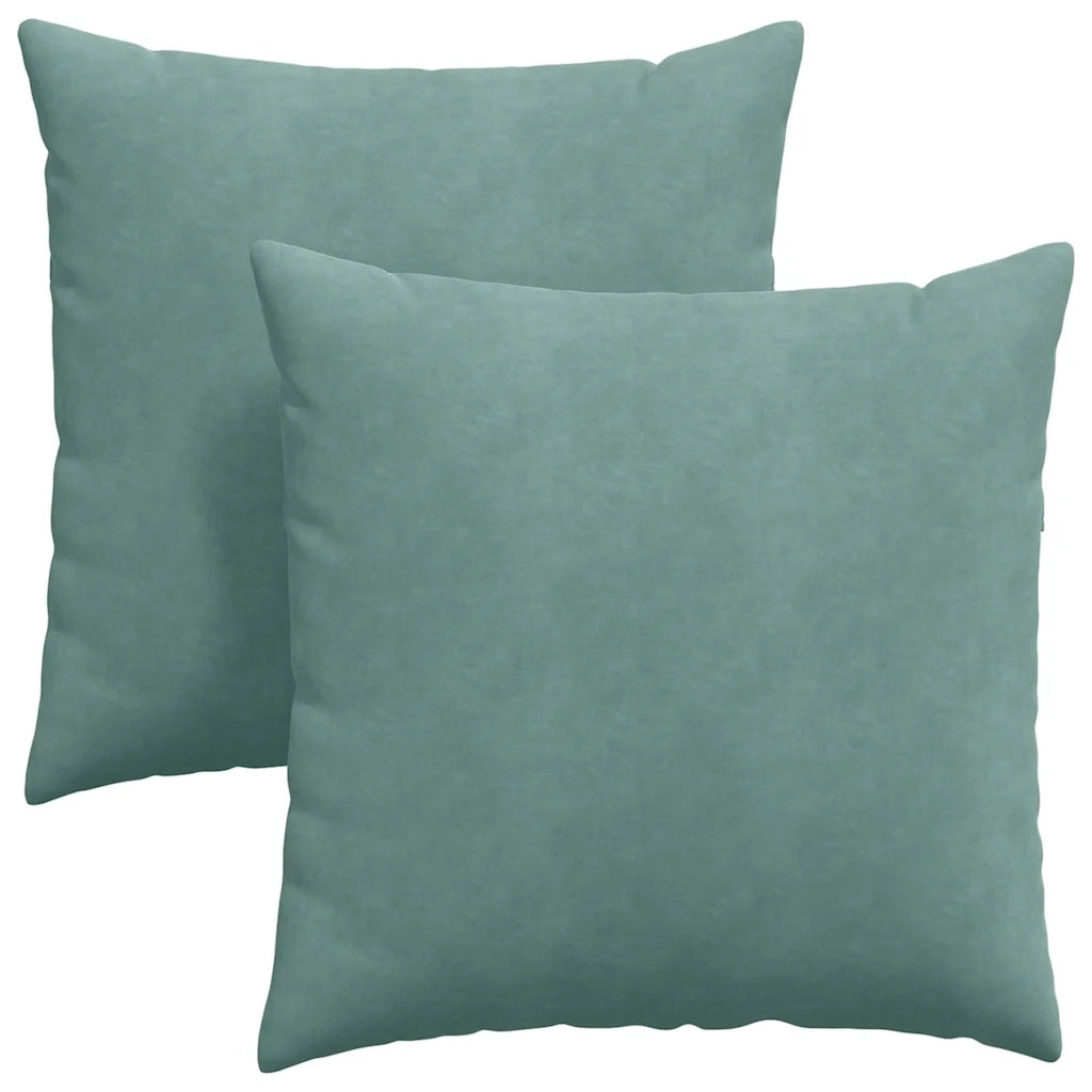 Cuscini da Divano 2 pcs Verde Mare 80 x 80 cm Tessuto in Cords 42014067