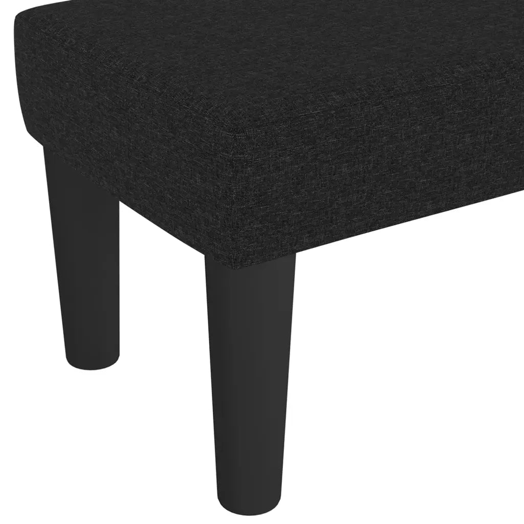 Panca-Sgabello Nera 70x30x30 cm in Tessuto 220627