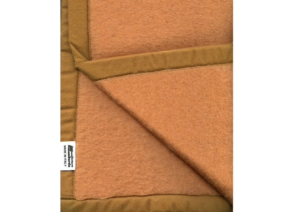 Coperta Ignifuga In Misto Lana - Matrimoniale - Cammello
