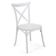 Sedia polipropilene Cross bianco cm 47x51h45,5/90