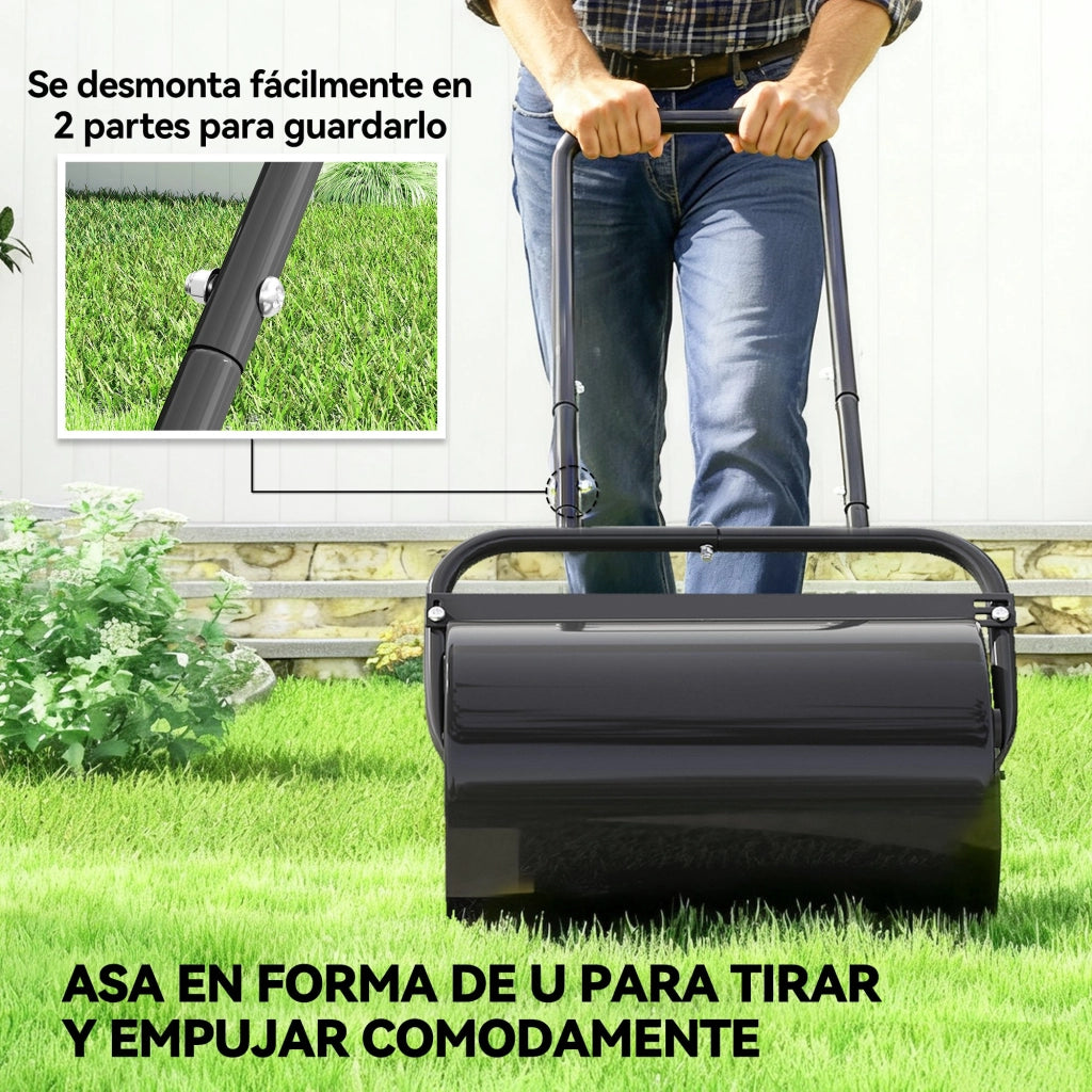 Rullo per Prato 38L con Manico a U ¨C Minimal ¨C Nero