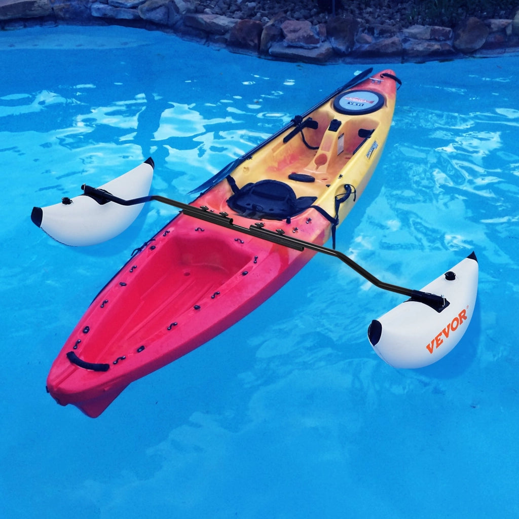 Kit 2 Pezzi Stabilizzatori Gonfiabili per Kayak in PVC con Bracci Regolabili da 81,5 a 94 Pollici per Canoa e Pesca