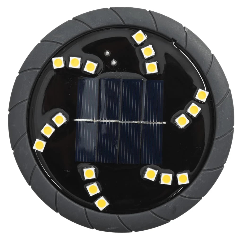 Set di 4 pratiche luci solari automatiche da giardino 11 x 13 cm plastica nera 02_0056665