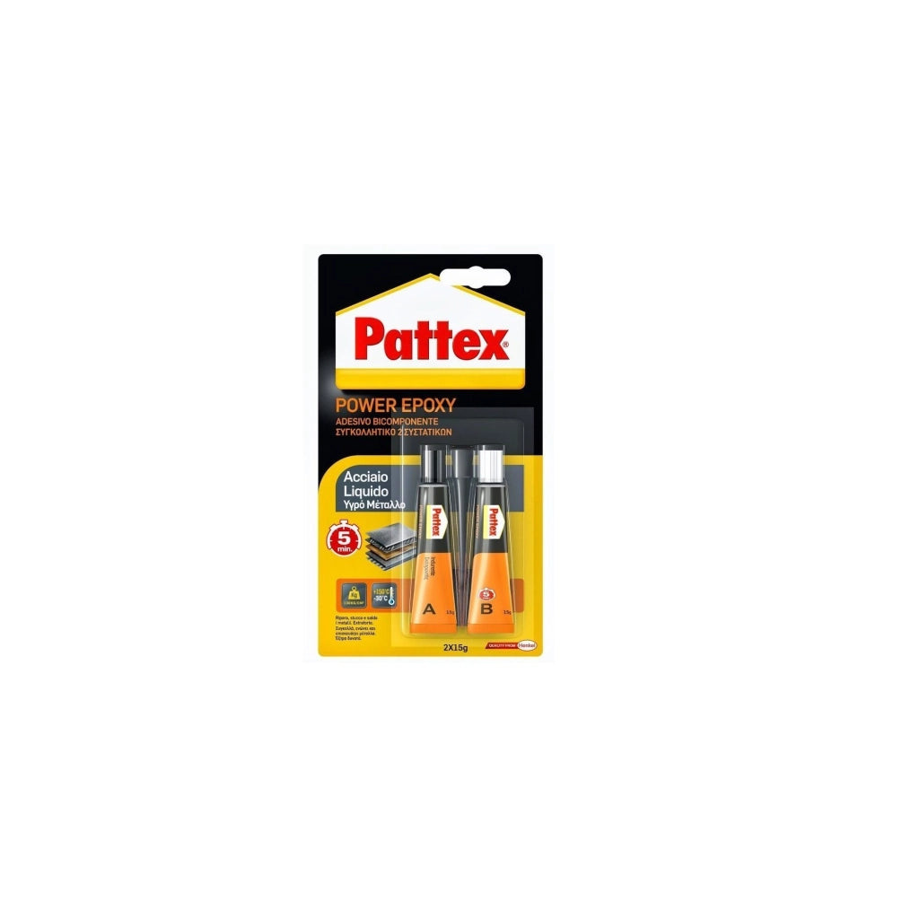 Colla Pattex Acciaio liquido metalli 30 gr adesivo salda epossidico bicomponente
