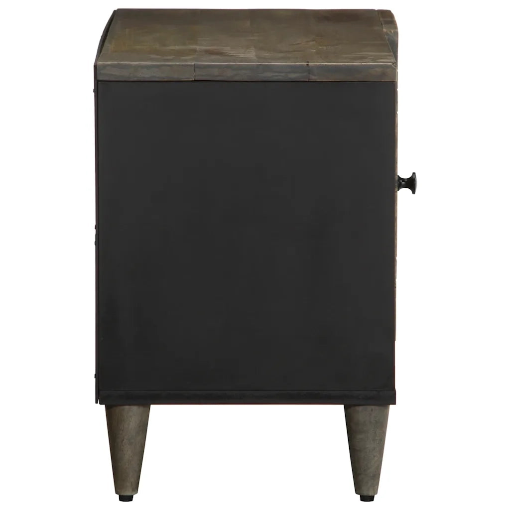 Mobile Porta TV Grigio Chiaro 80x31,5x46 cm in Legno Mango 4017807