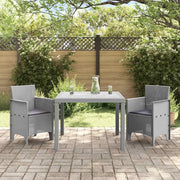 Set da Pranzo per Giardino 3 pcs Grigio chiaro Polipropilene 3378690