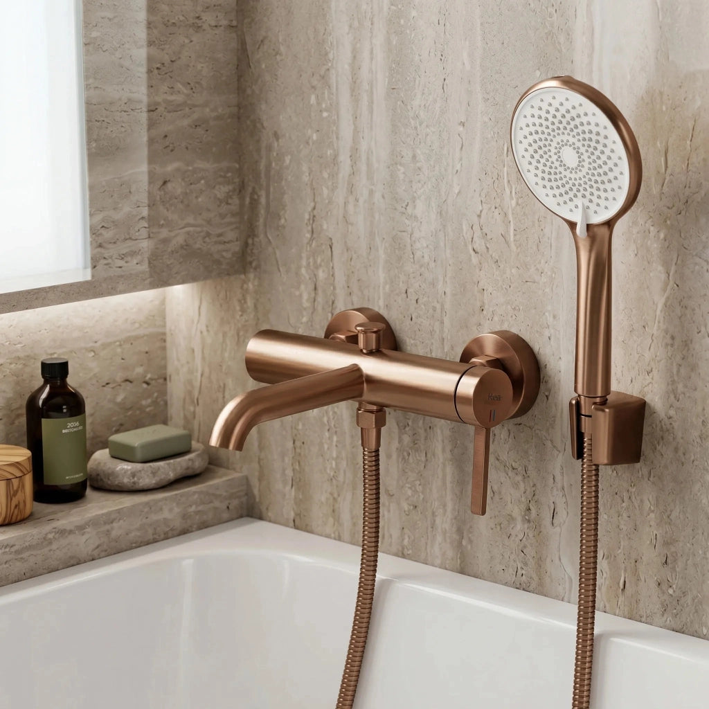 Rubinetto Da Vasca Rea Rivo Brush Copper