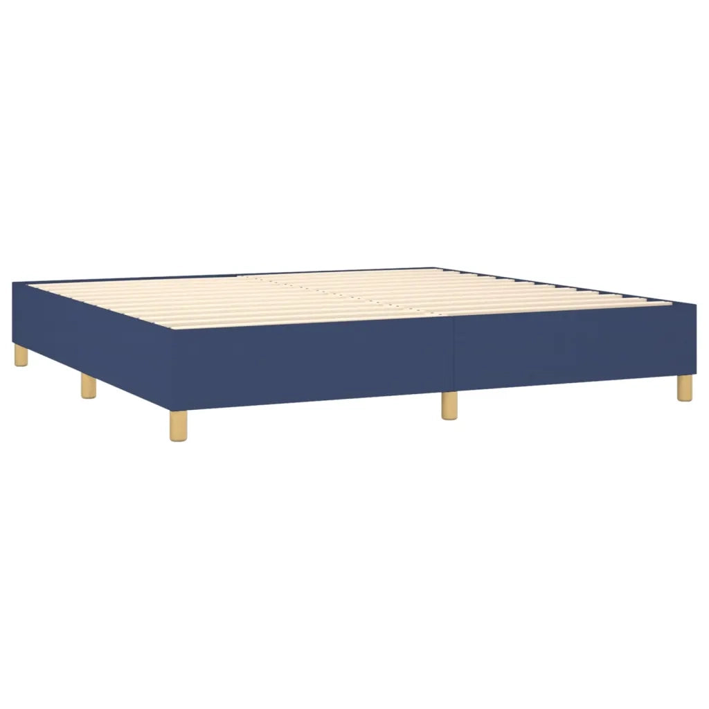 Giroletto a Molle con Materasso Blu 200x200 cm in Tessuto 3128475