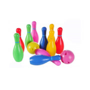 Trade Shop - Set 10 Birilli 2 Palle Bowling Giocattolo Sport Strike Eta' Dai 3+ Per Bambini -