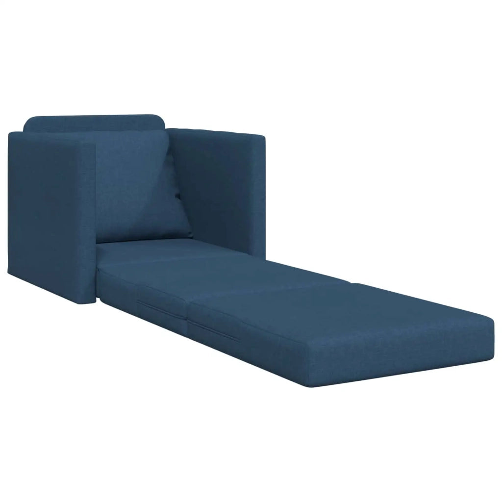 Divano letto | Sof¨¤ letto | Letto singolo Blu 74 x 77 x 81 cm Tessuto
