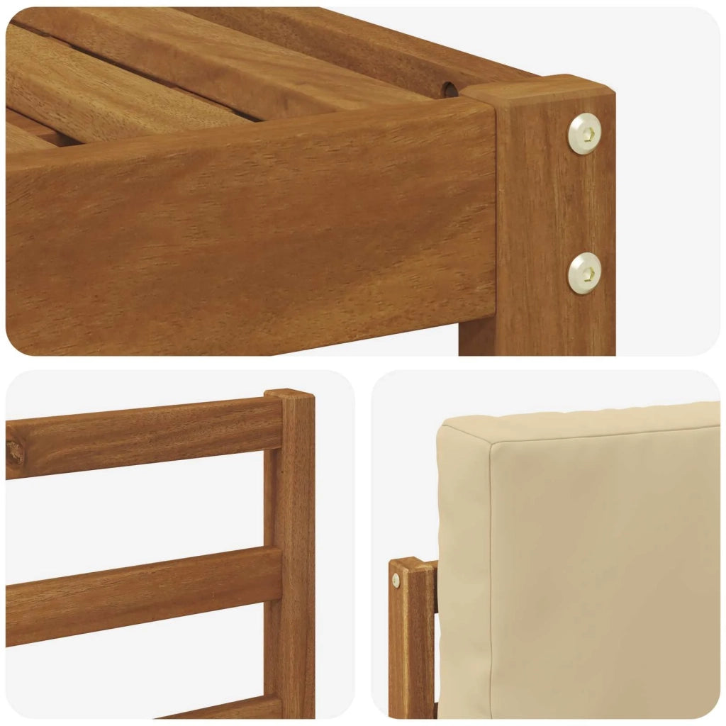 Set di divani da esterno 8 pcs Grigio Naturale e Chiaro 3366099