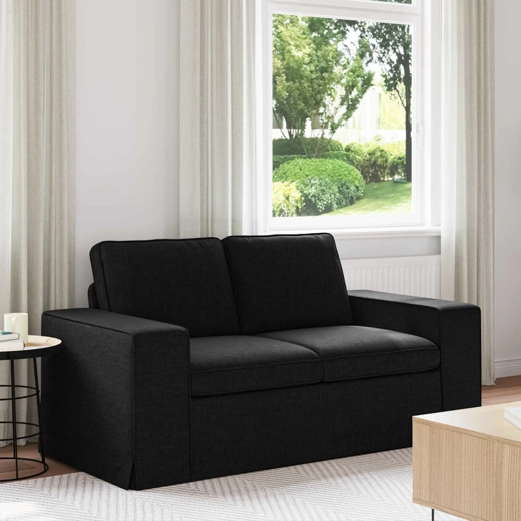 Divano Nero 162 x 80 x 82 cm Tessuto