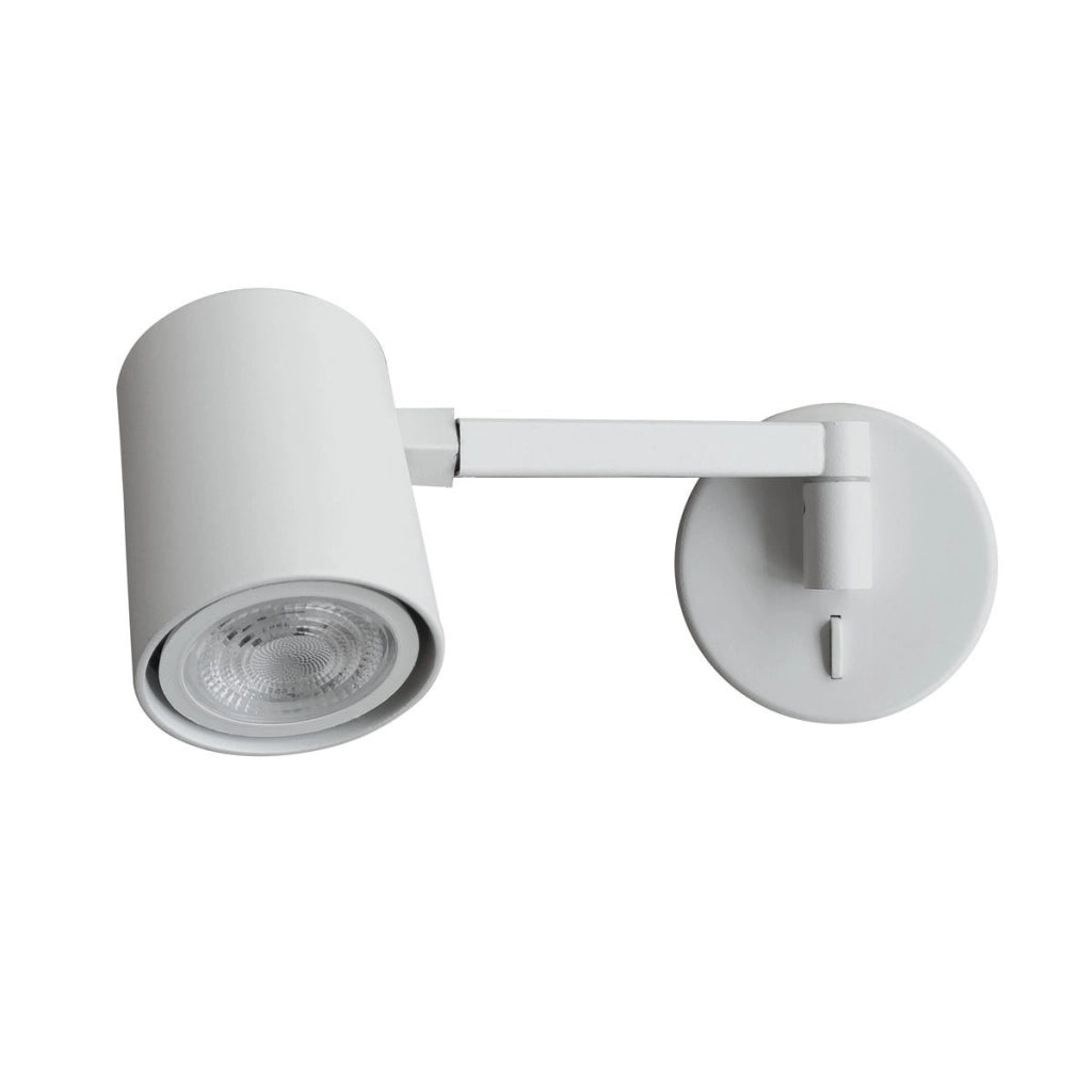 Applique moderna bianca orientabile GU10 Snow Light Prestige