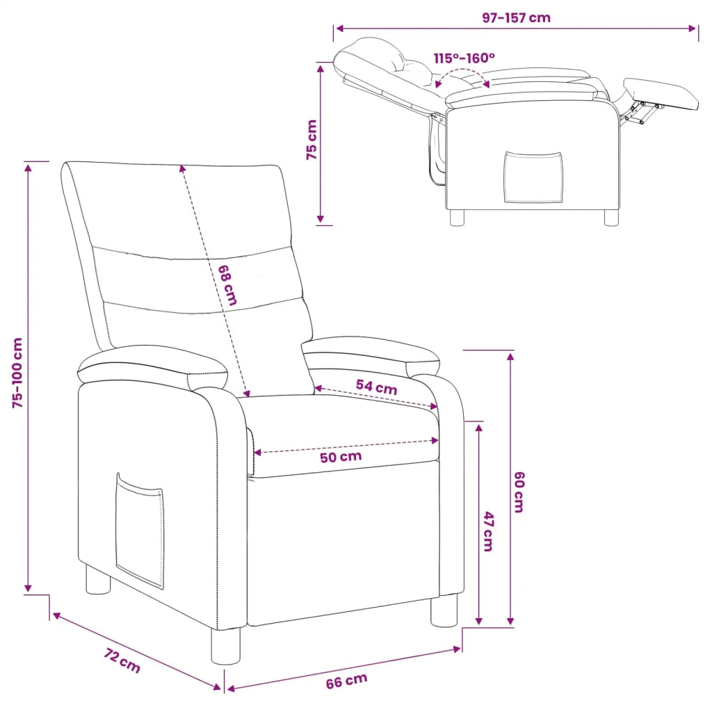 Poltrona reclinabile Viola Tessuto 42034900