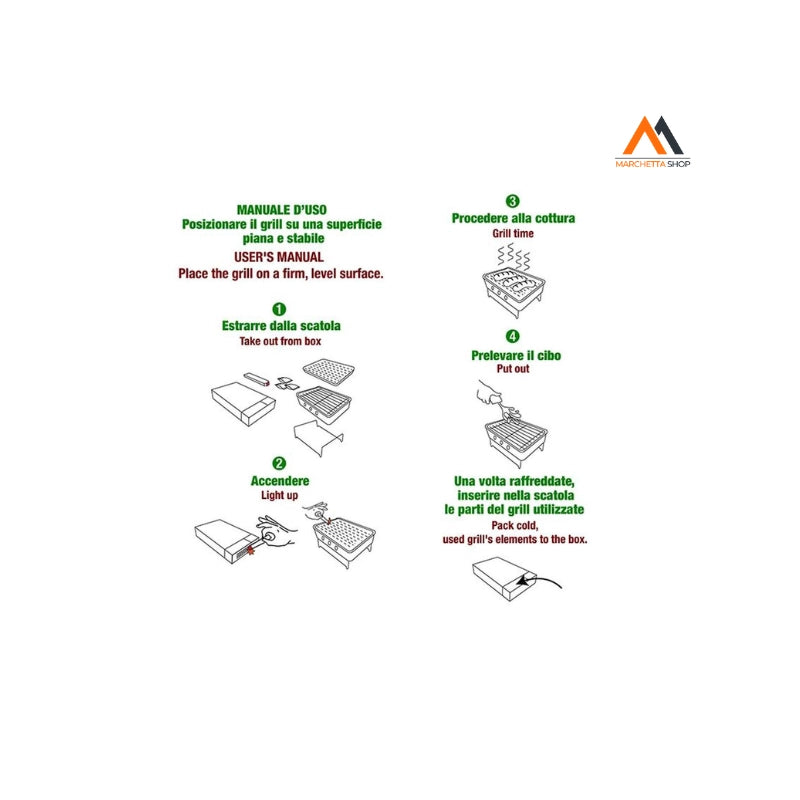 BARBECUE SANDRIGARDEN SG 1-USE MONOUSO 25X30 CM